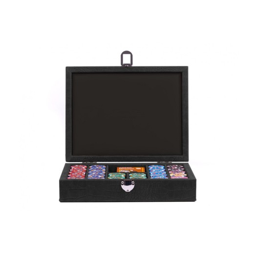 Coffret Poker  Cuir  Noir | Hector Saxe | L'Astuce Genève