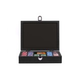Coffret Poker - 440 jetons - Cuir - Effet Alligator