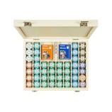 Coffret Poker - 440 jetons - Cuir - Effet Buffle
