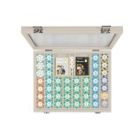 Chain Effect Leather Poker Case 440 Chips