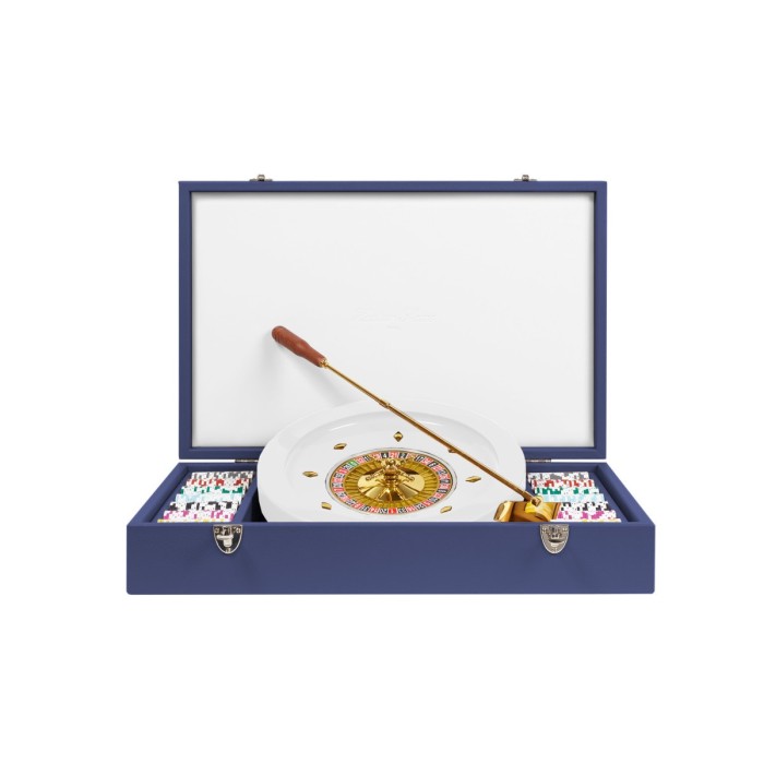 Coffret Roulette Cuir  Bleu de France | Hector Saxe | L'Astuce Genève