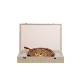 Alligator-Leder Roulette-Set Box