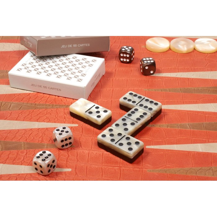 Coffret Multi-jeux - Cuir - Effet Alligator