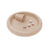 Piste de Dés en Cuir Ronde Cannelle | Hector Saxe | L'Astuce Genève