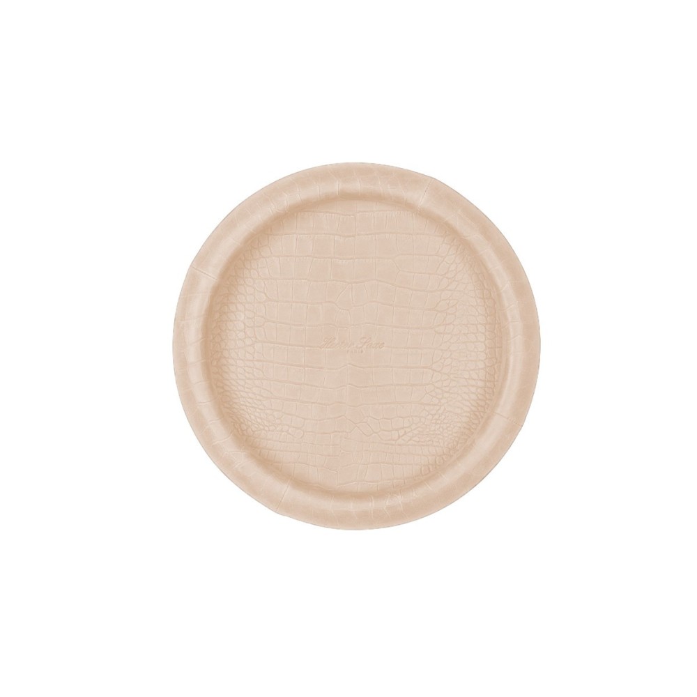 Piste de Dés en Cuir Ronde - Effet Alligator