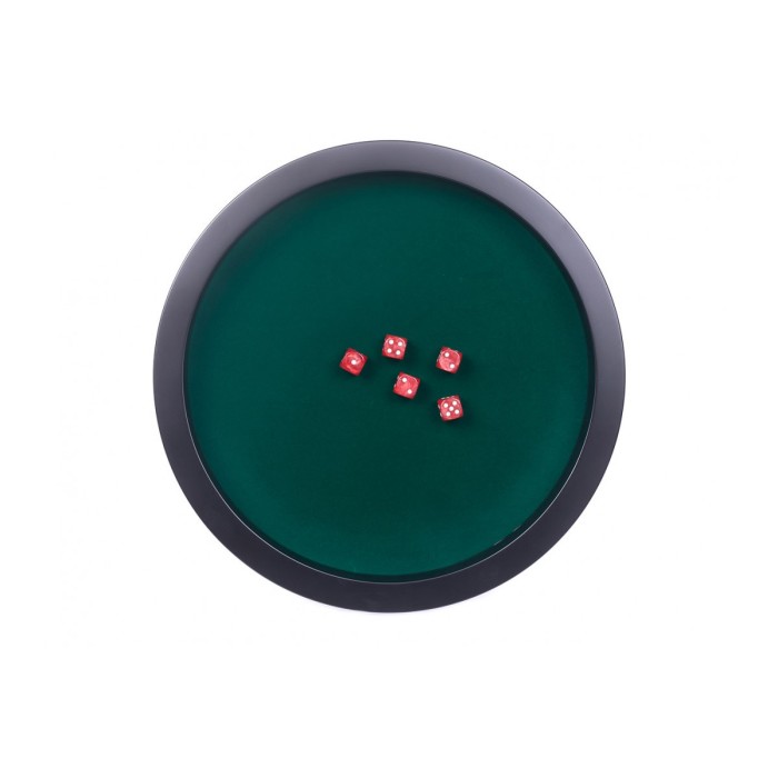 Round Leather Dice Tray Felt