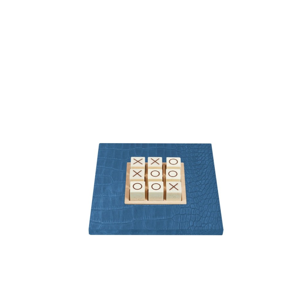 Tic Tac Toe en Cuir - Effet Alligator