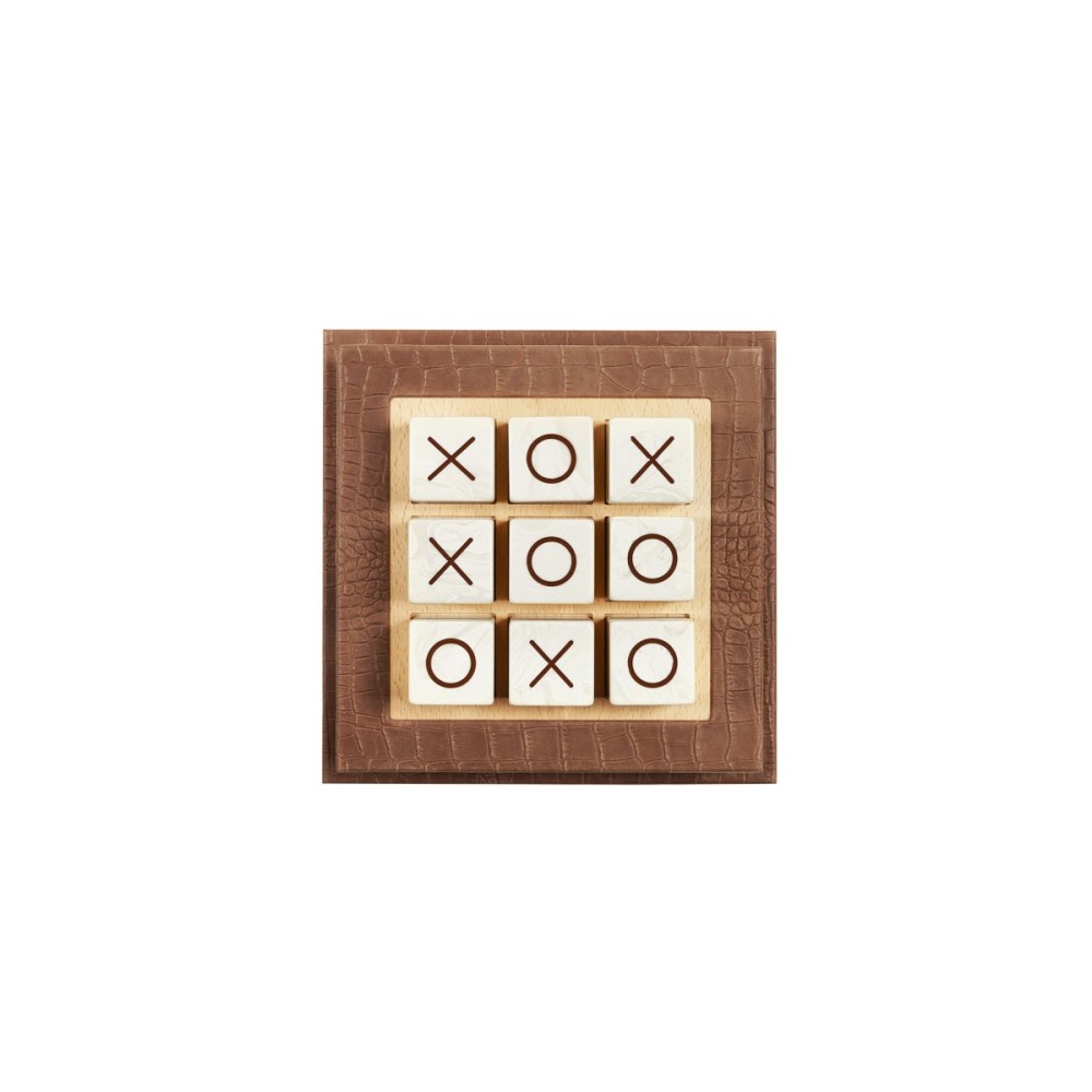 Tic Tac Toe en Cuir - Modèle XL - Effet Alligator