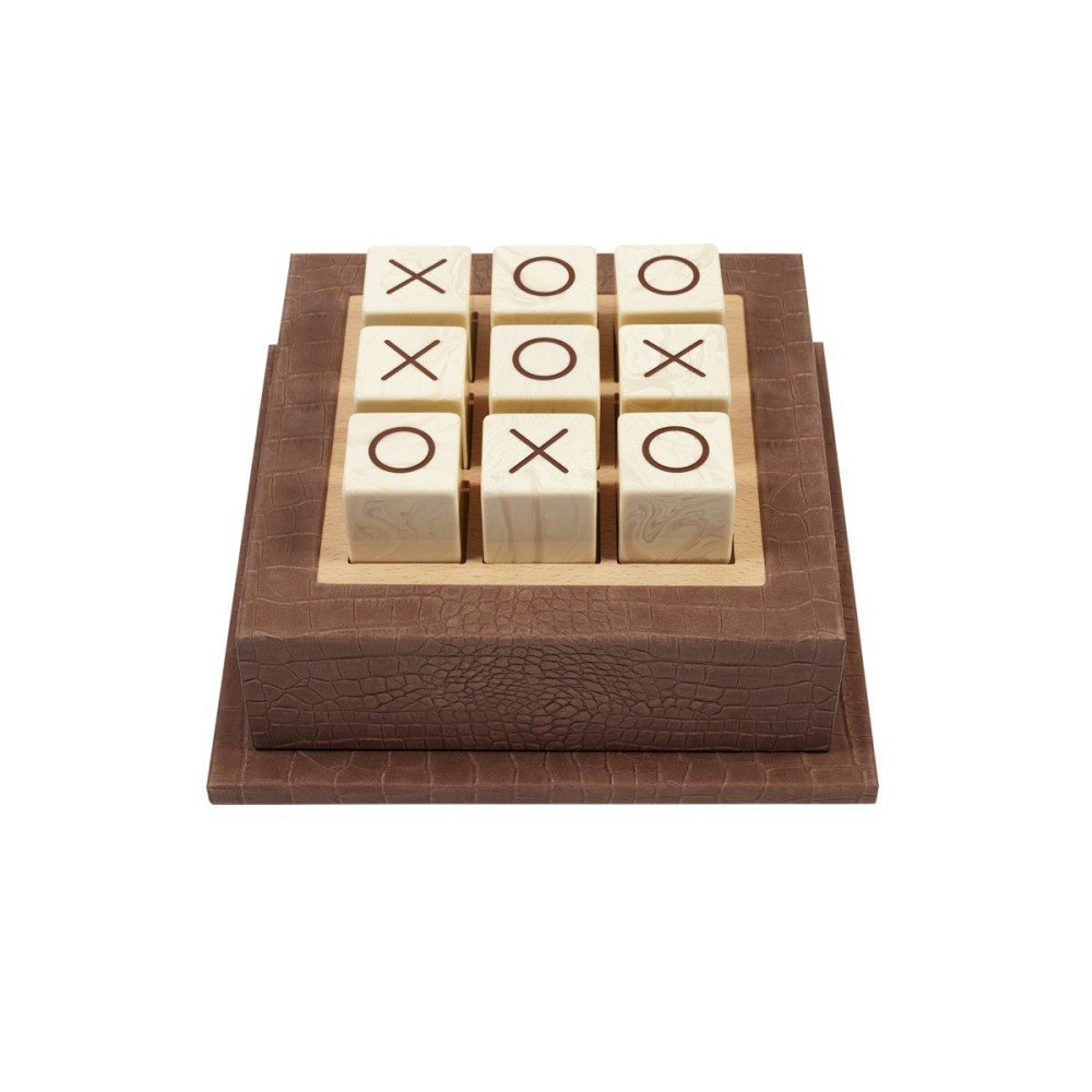 Tic Tac Toe en Cuir - Modèle XL - Effet Alligator