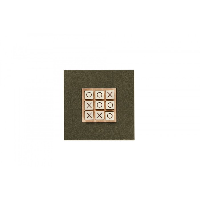 Tic Tac Toe Spiel aus Büffelleder Optik