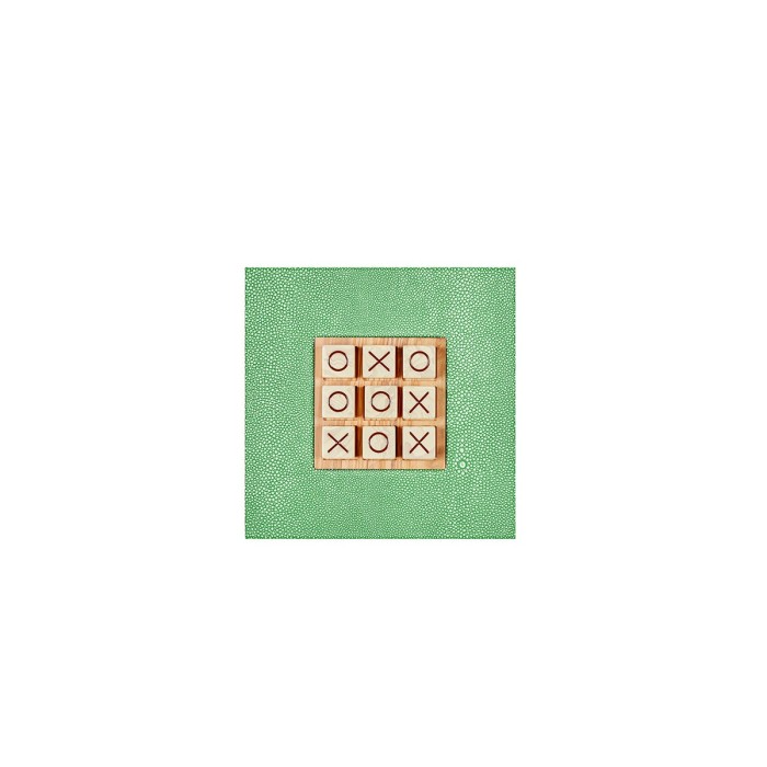Tic Tac Toe en Cuir Vert | Hector Saxe | L'Astuce Genève