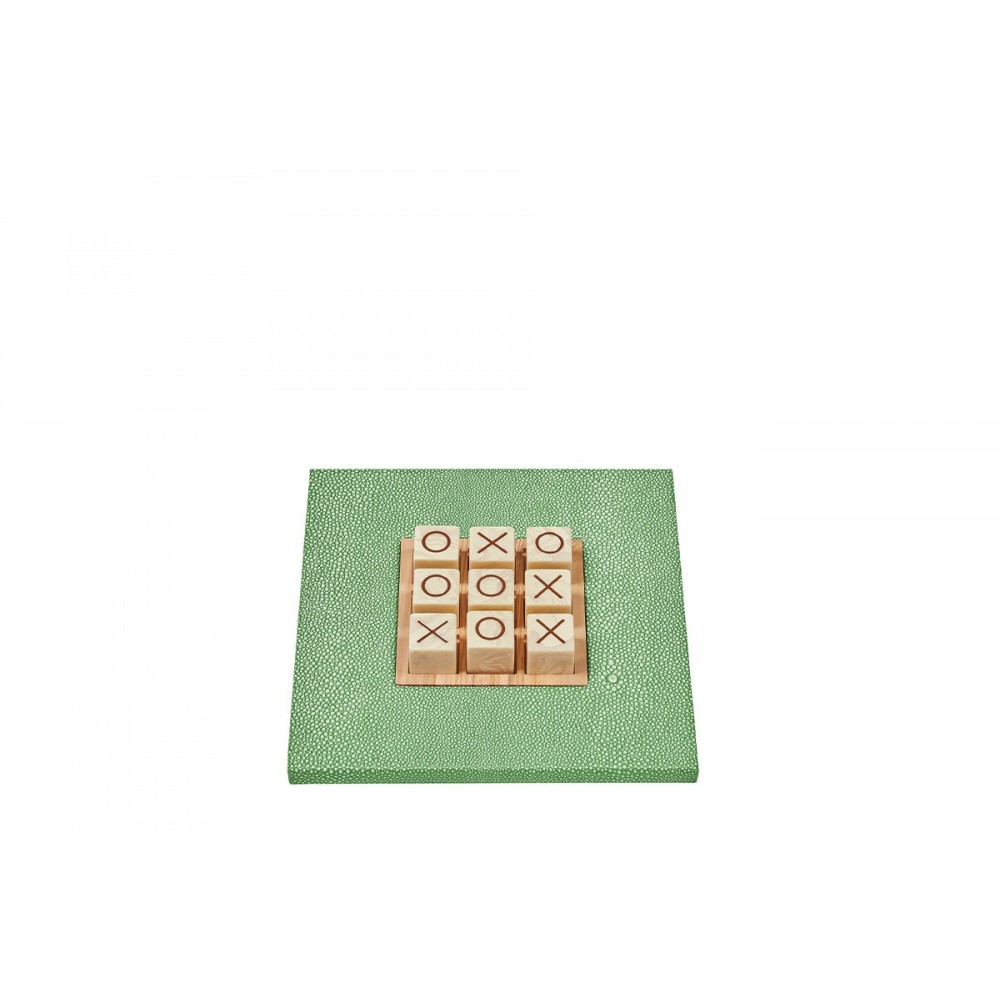 Tic Tac Toe Spiel aus Galuchat-Leder