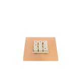 Tic Tac Toe Spiel aus Denim Canvas