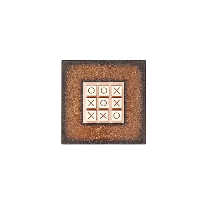 Tic Tac Toe en Cuir Cognac | Hector Saxe | L'Astuce Genève