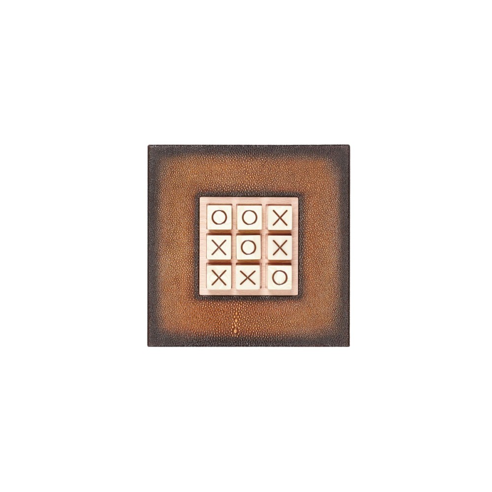 Tic Tac Toe en Cuir Cognac | Hector Saxe | L'Astuce Genève
