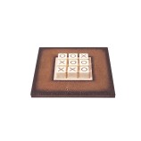 Tic Tac Toe Spiel Patina Galuchat Cognac
