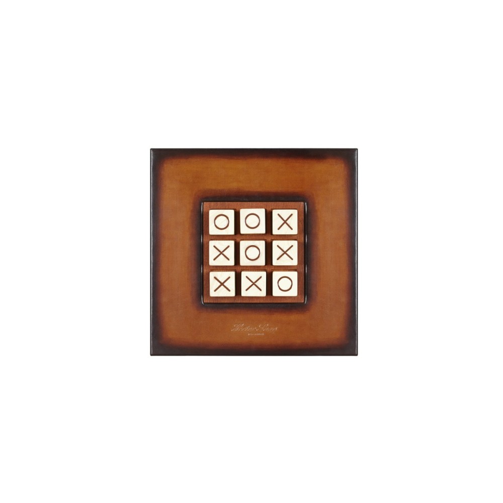 Tic Tac Toe en Cuir Cognac | Hector Saxe | L'Astuce Genève