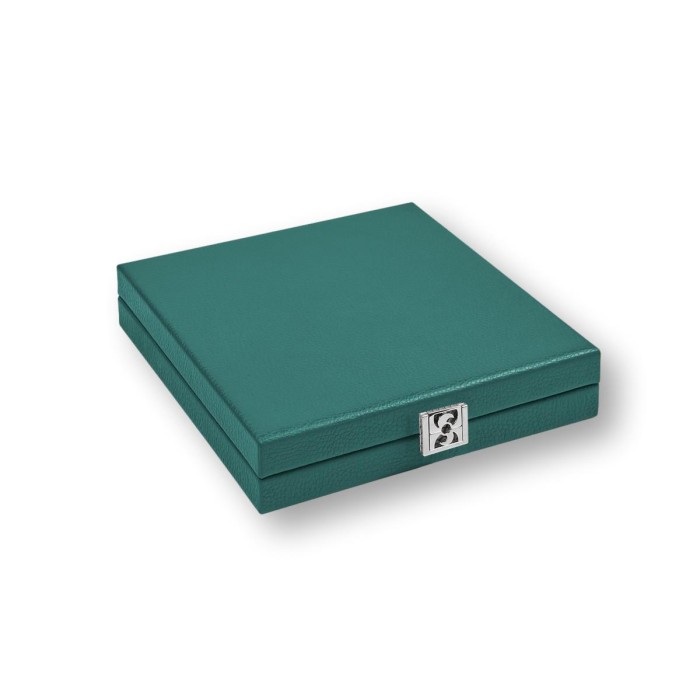 Coffret Domino Deluxe - Cuir - Effet Buffle