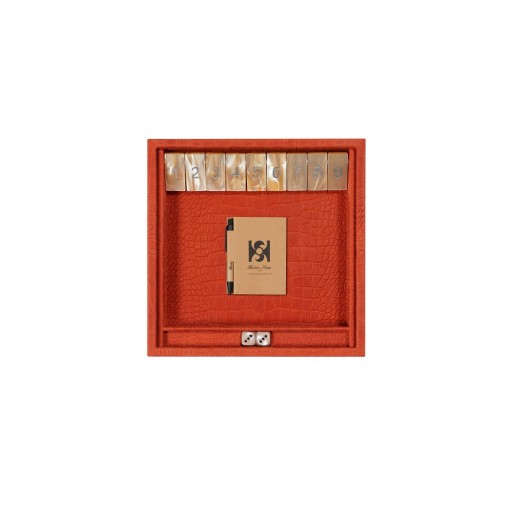 Shut the Box en Cuir Corail | Hector Saxe | L'Astuce Genève