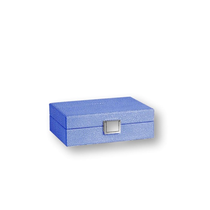 Coffret Cartes - Cuir - Effet Galuchat