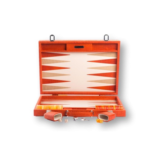 Backgammon en Cuir - Effet Alligator - Format Compétition