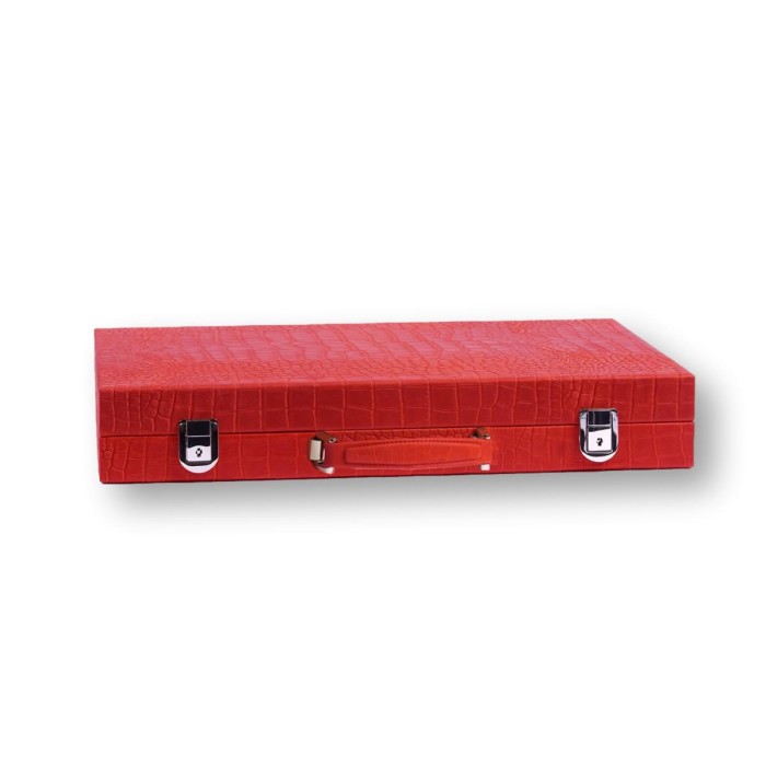 Backgammon en Cuir - Effet Alligator - Format Compétition