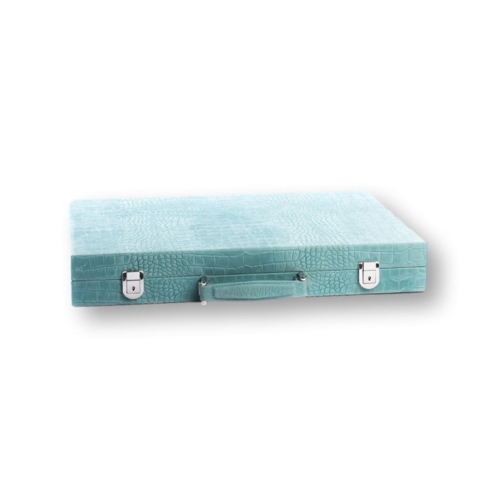 Backgammon en Cuir - Effet Alligator - Format Compétition