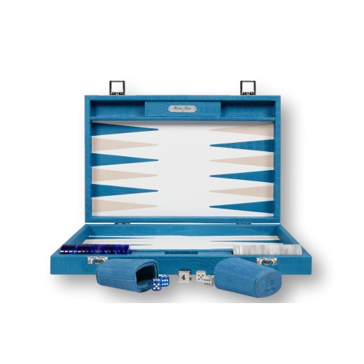 Backgammon en Cuir - Effet Alligator - Format Large