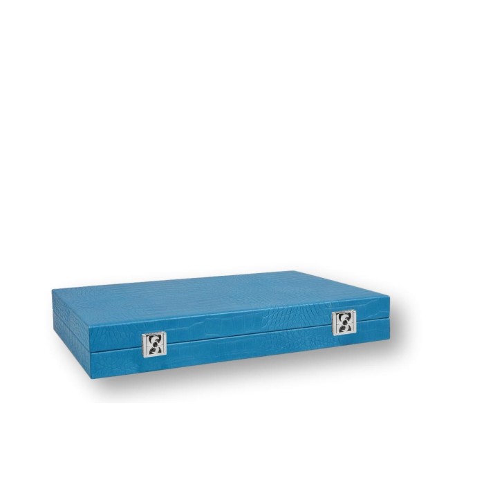 Backgammon en Cuir - Effet Alligator - Format Large