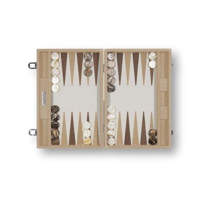 Backgammon en Cuir - Effet Alligator - Format Large