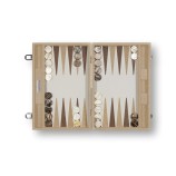 Backgammon en Cuir - Effet Alligator - Format Large