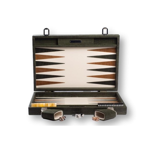 Backgammon en Cuir - Effet Alligator - Format Large