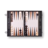 Backgammon en Cuir - Effet Alligator - Format Large