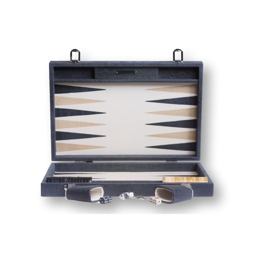 Alligator-Leder Backgammon Large