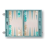 Backgammon en Cuir - Effet Alligator - Format Large