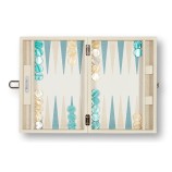 Backgammon en Cuir - Effet Alligator - Format Medium
