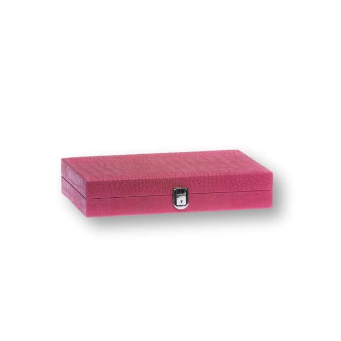 Backgammon en Cuir - Effet Alligator - Format Medium