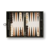 Backgammon en Cuir - Effet Alligator - Format Medium