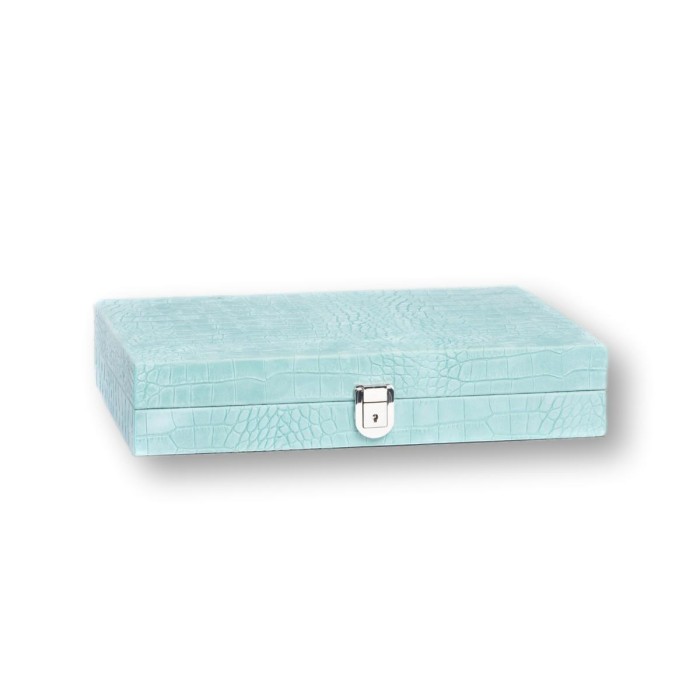 Backgammon en Cuir - Effet Alligator - Format Medium