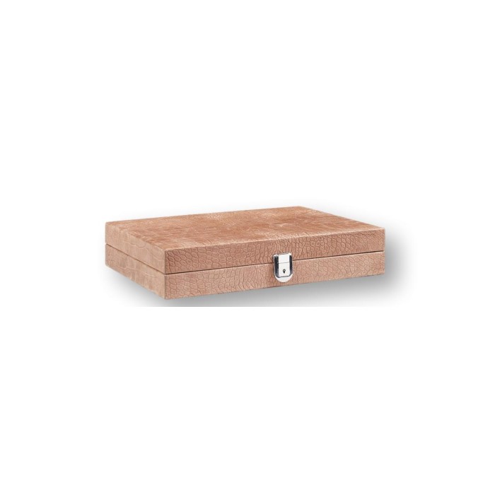 Backgammon en Cuir - Effet Alligator - Format Medium