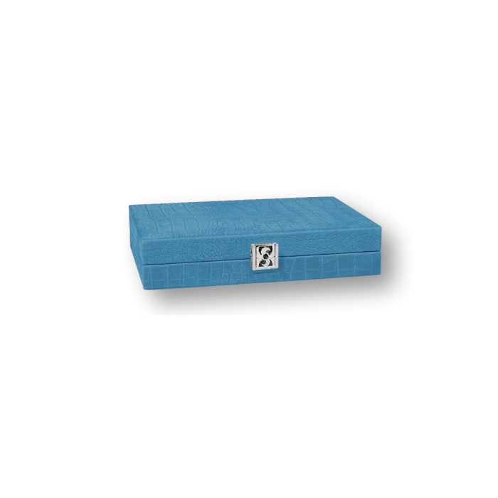 Backgammon en Cuir - Effet Alligator - Format Small