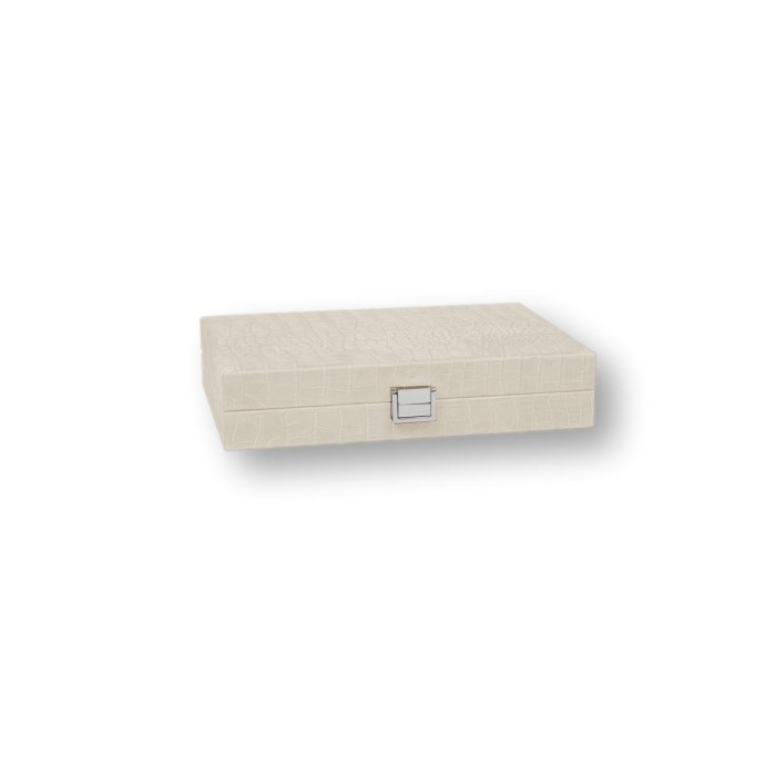 Backgammon en Cuir - Effet Alligator - Format Small