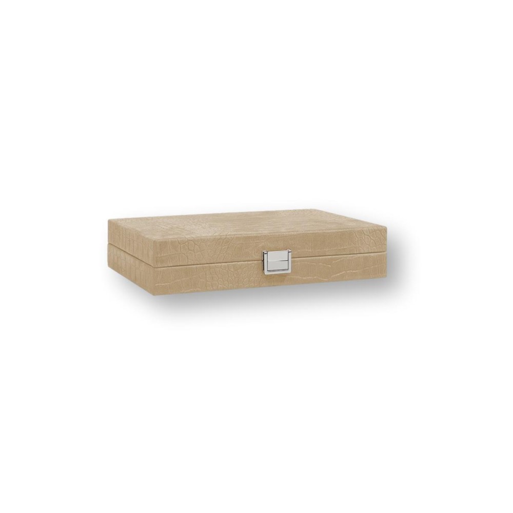 Backgammon en Cuir - Effet Alligator - Format Small
