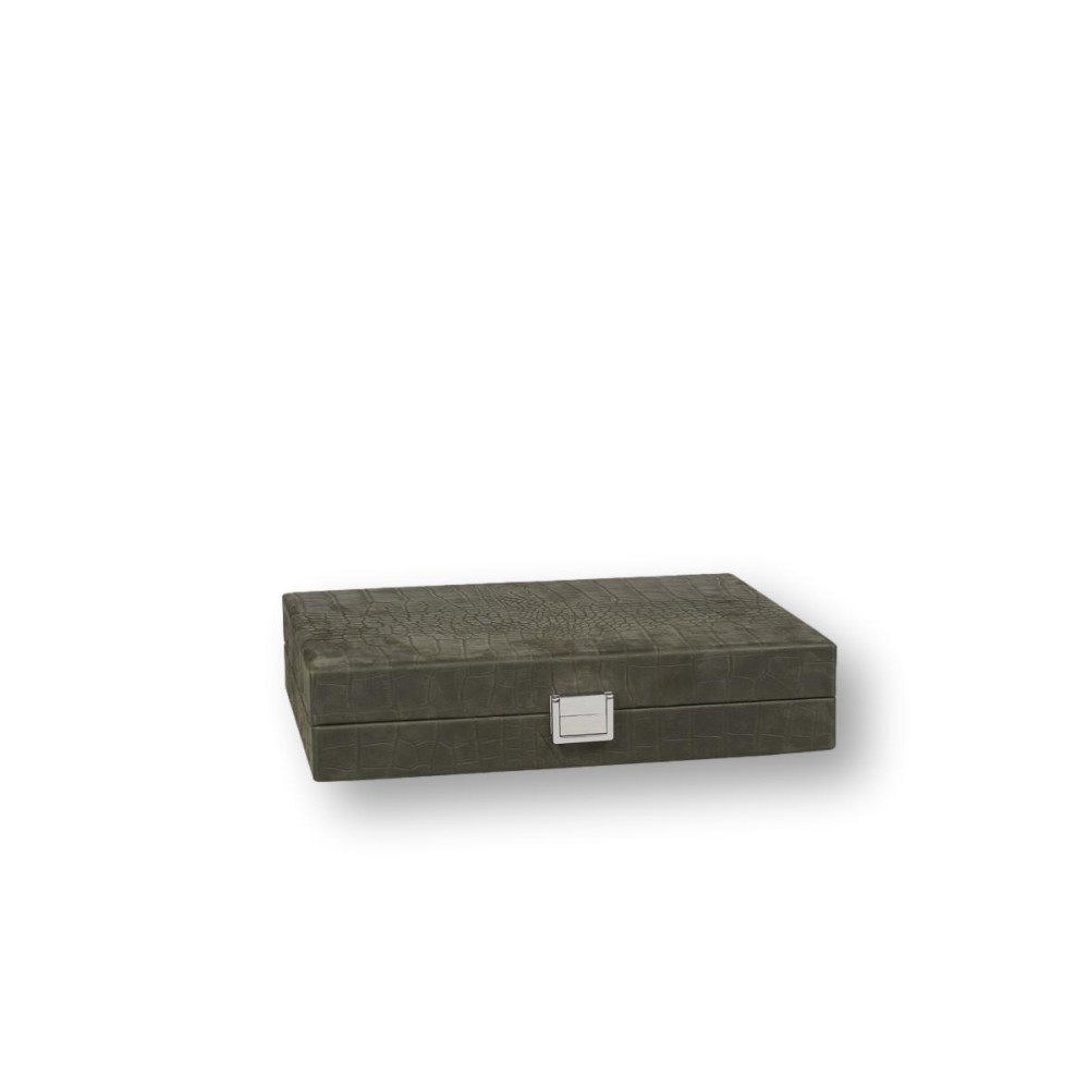 Backgammon en Cuir - Effet Alligator - Format Small