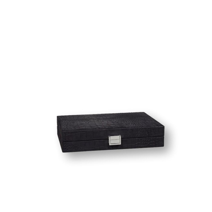 Backgammon en Cuir - Effet Alligator - Format Small