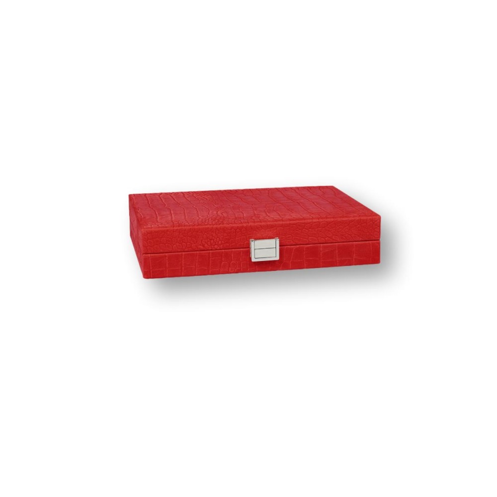 Backgammon en Cuir - Effet Alligator - Format Small