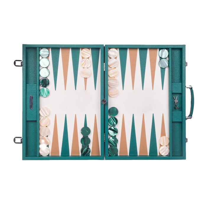 Backgammon en Cuir - Effet Buffle - Format Compétition