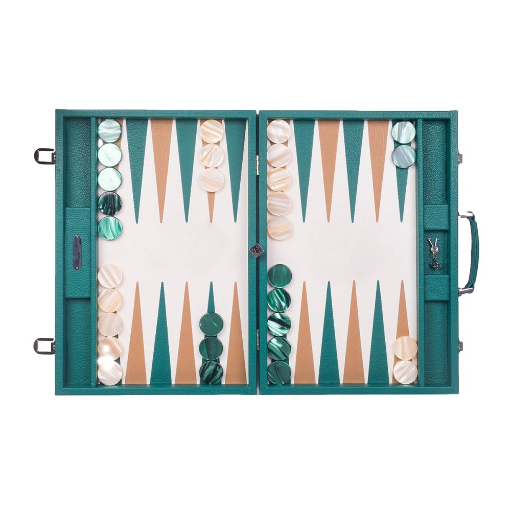 Backgammon en Cuir - Effet Buffle - Format Compétition