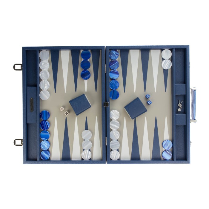Backgammon en Cuir - Effet Buffle - Format Compétition