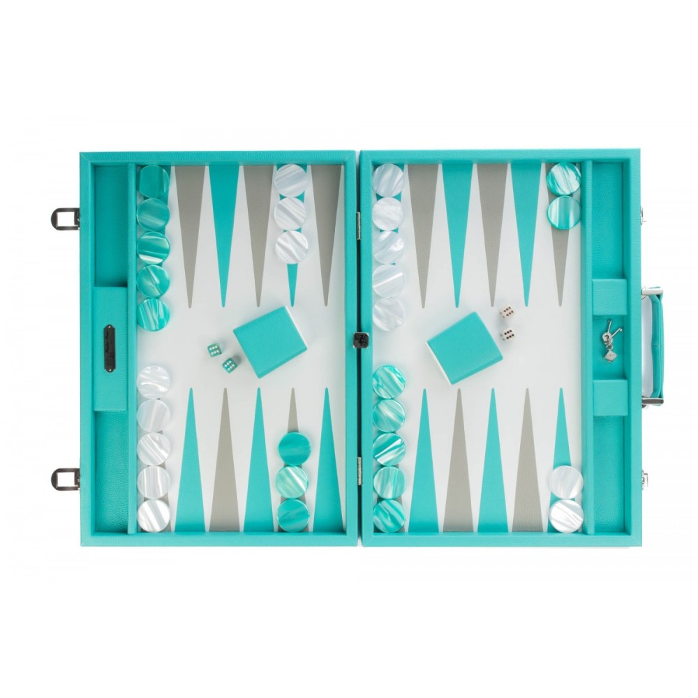 Backgammon en Cuir - Effet Buffle - Format Compétition